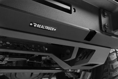 Trailline Front Stubby Bumper Textured Black 2018-2026 Jeep Wrangler JL 2020-2025 Jeep Gladiator Go Rhino-3