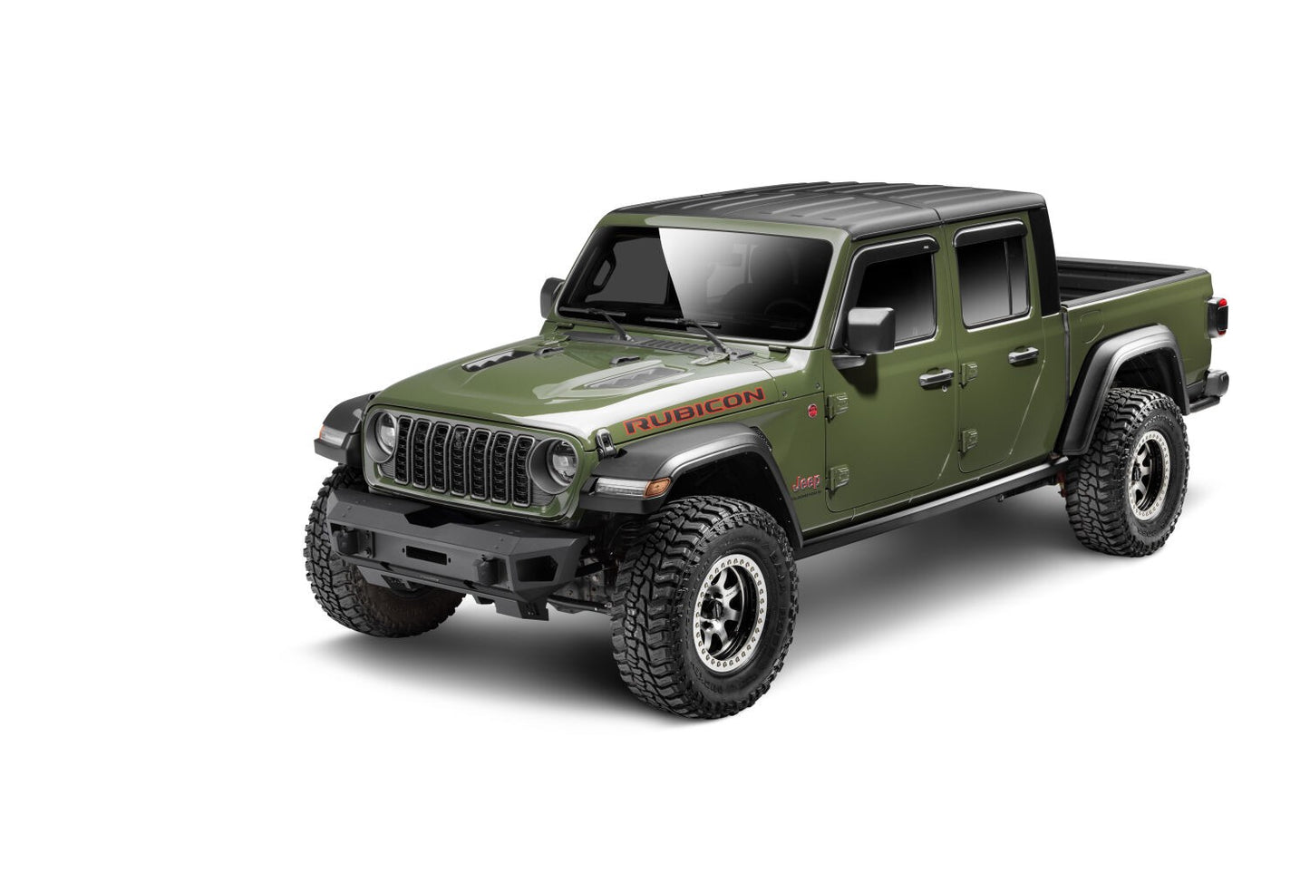 Trailline Front Stubby Bumper Textured Black 2018-2026 Jeep Wrangler JL 2020-2025 Jeep Gladiator Go Rhino-4