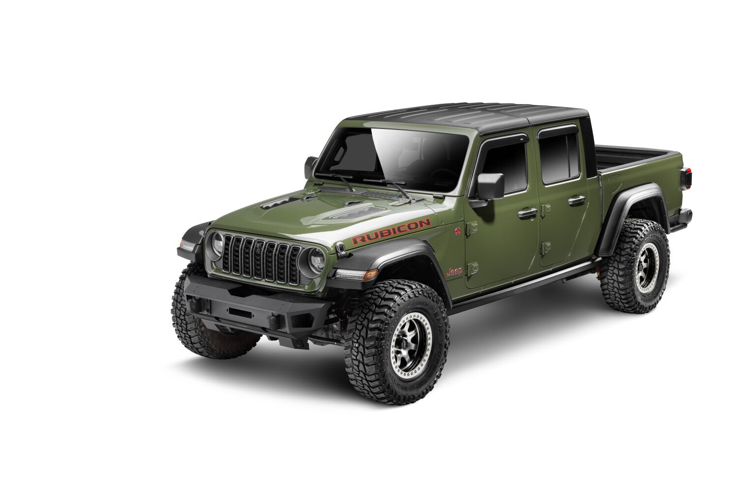 Trailline Front Stubby Bumper Textured Black 2018-2026 Jeep Wrangler JL 2020-2025 Jeep Gladiator Go Rhino-4