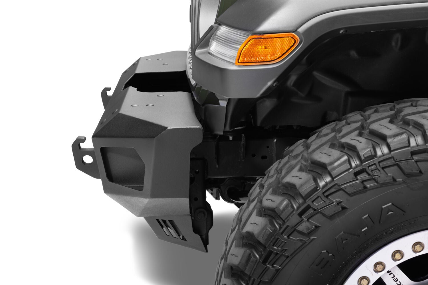 Trailline Front Stubby Bumper Textured Black 2018-2026 Jeep Wrangler JL 2020-2025 Jeep Gladiator Go Rhino-6