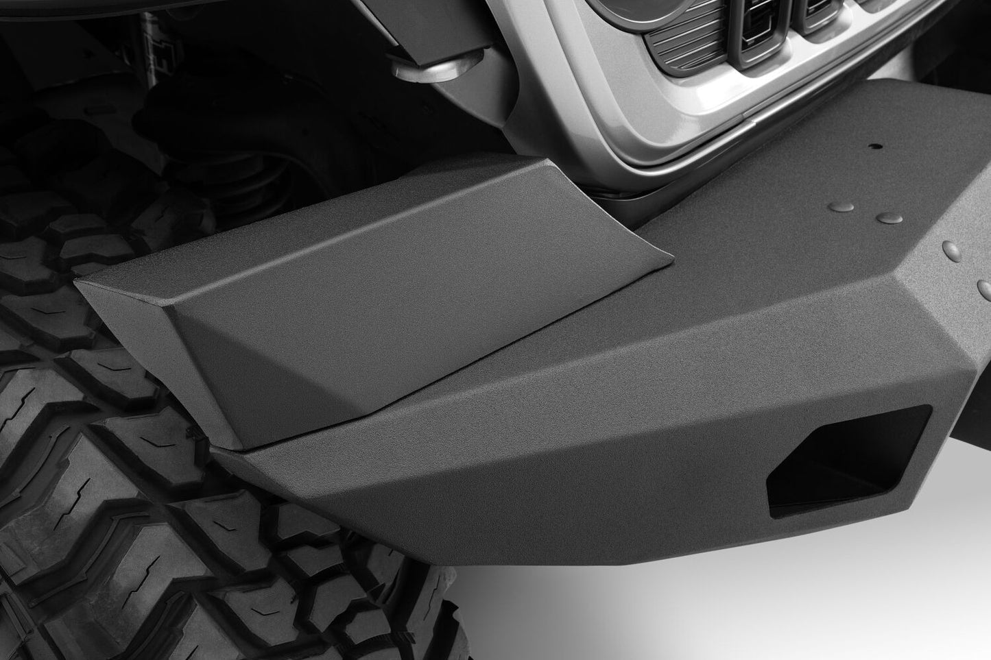 Trailline Bumper Fairlead Mount Plate Textured Black 2018-2026 Jeep Wrangler JL 2020-2025 Jeep Gladiator Go Rhino-2