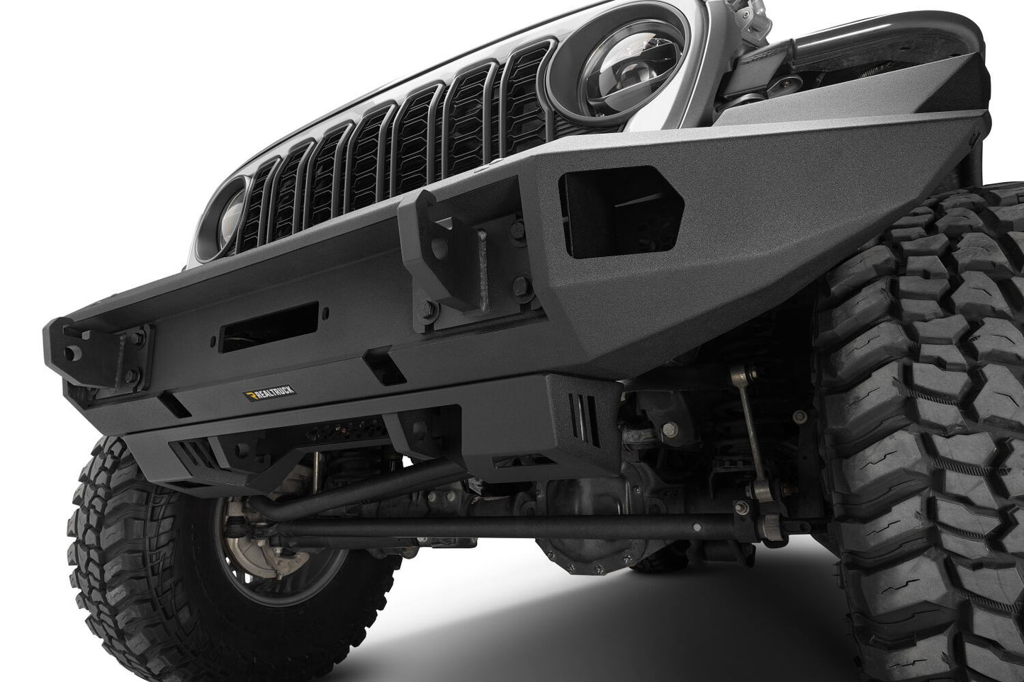 Trailline Bumper Fairlead Mount Plate Textured Black 2018-2026 Jeep Wrangler JL 2020-2025 Jeep Gladiator Go Rhino-7