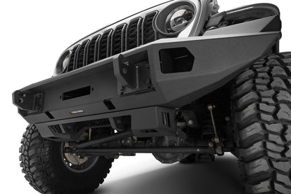 Trailline Bumper Fairlead Mount Plate Textured Black 2018-2026 Jeep Wrangler JL 2020-2025 Jeep Gladiator Go Rhino-7