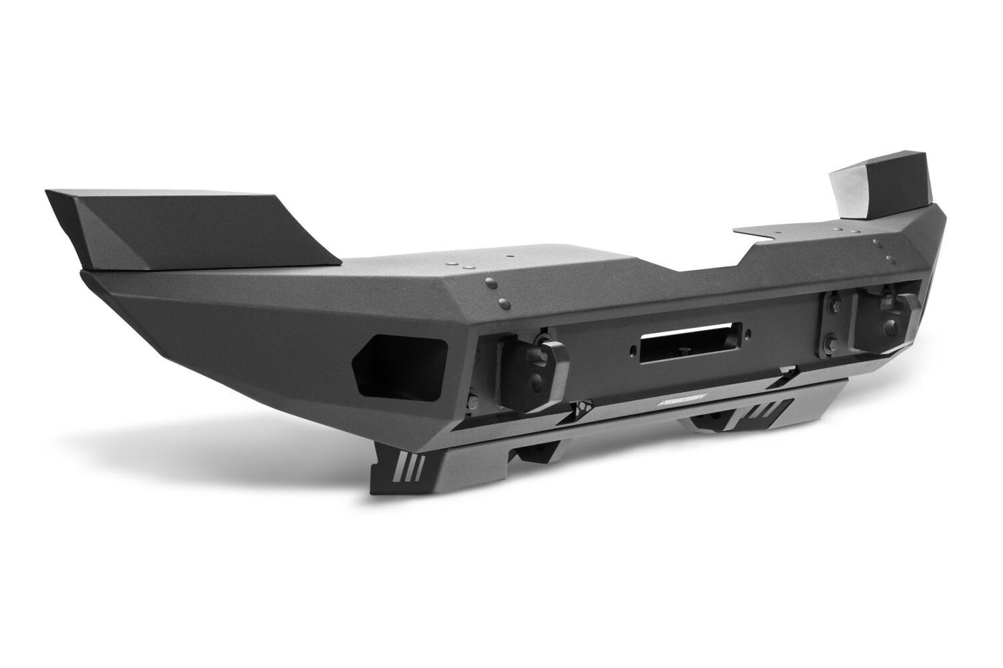 Trailline Bumper Fairlead Mount Plate Textured Black 2018-2026 Jeep Wrangler JL 2020-2025 Jeep Gladiator Go Rhino-9