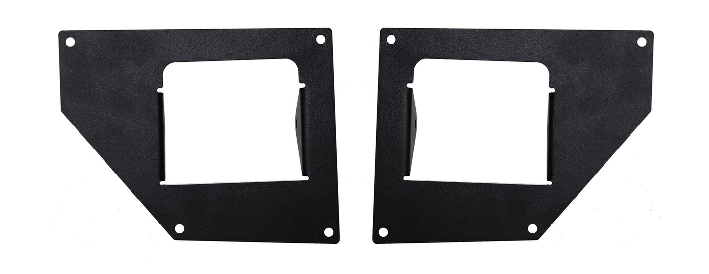 BRJ40 Light Plates for Straight End Caps (4 Inch) Textured Black For 2007-2018 Jeep Wrangler JK Go Rhino