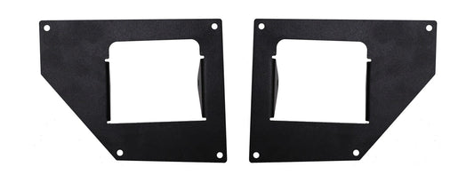 BRJ40 Light Plates for Straight End Caps (4 Inch) Textured Black For 2007-2018 Jeep Wrangler JK Go Rhino