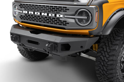 Trailline Bumper Fairlead Mount Plate Textured Black 2021-2025 Ford Bronco Go Rhino-7