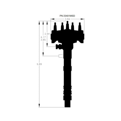 Chevy Crank Trigger Distributor With Adjustable Cam Sync Pick-Up Distributor MSD Ignition-4
