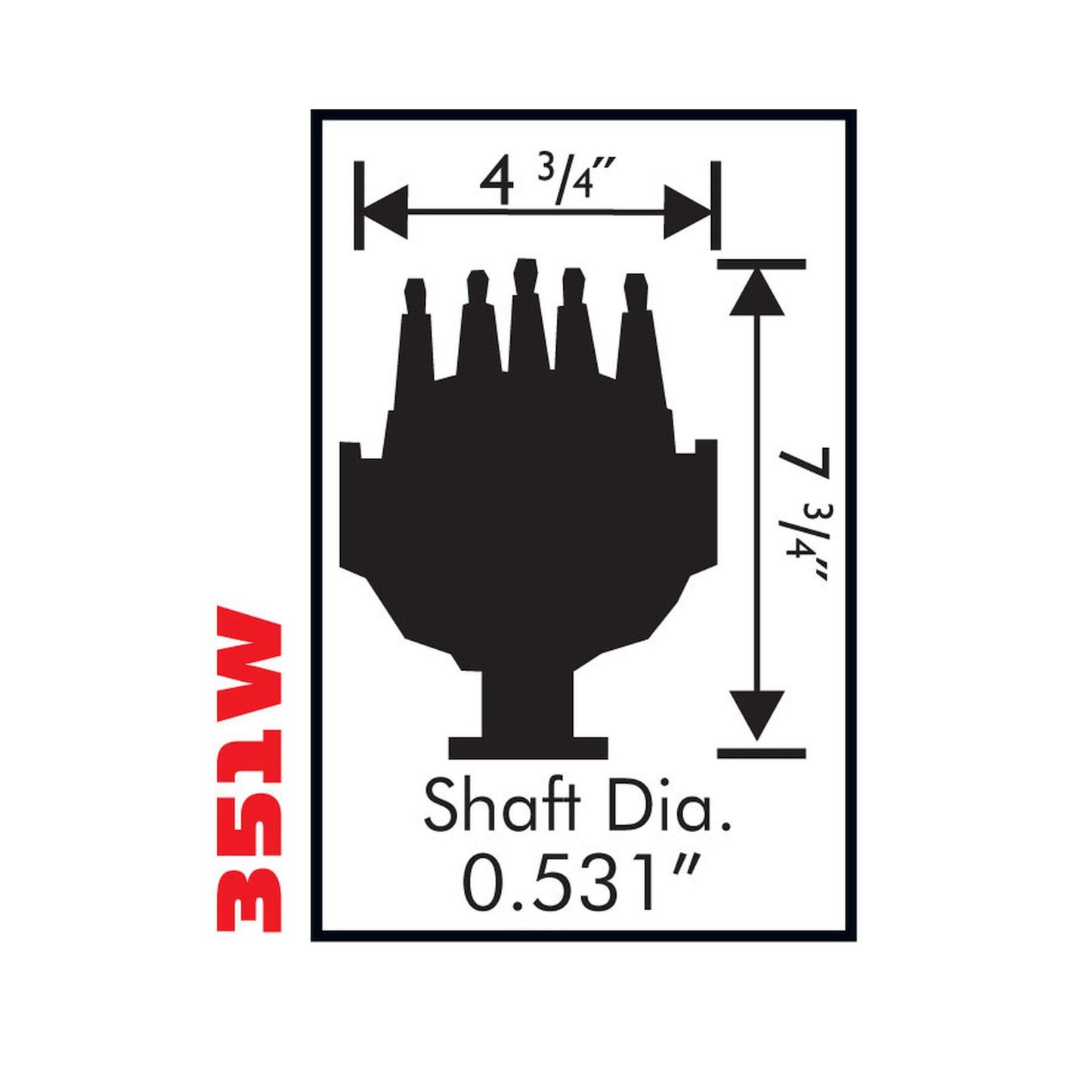 Pro-Billet Cam Sync Distributor, Ford 351W, Steel Gear Hall-Effect Sync Pickup And Includes A Steel Gear. Must Be Used With An 6, 7 Or 8-Series MSD Ignition-5