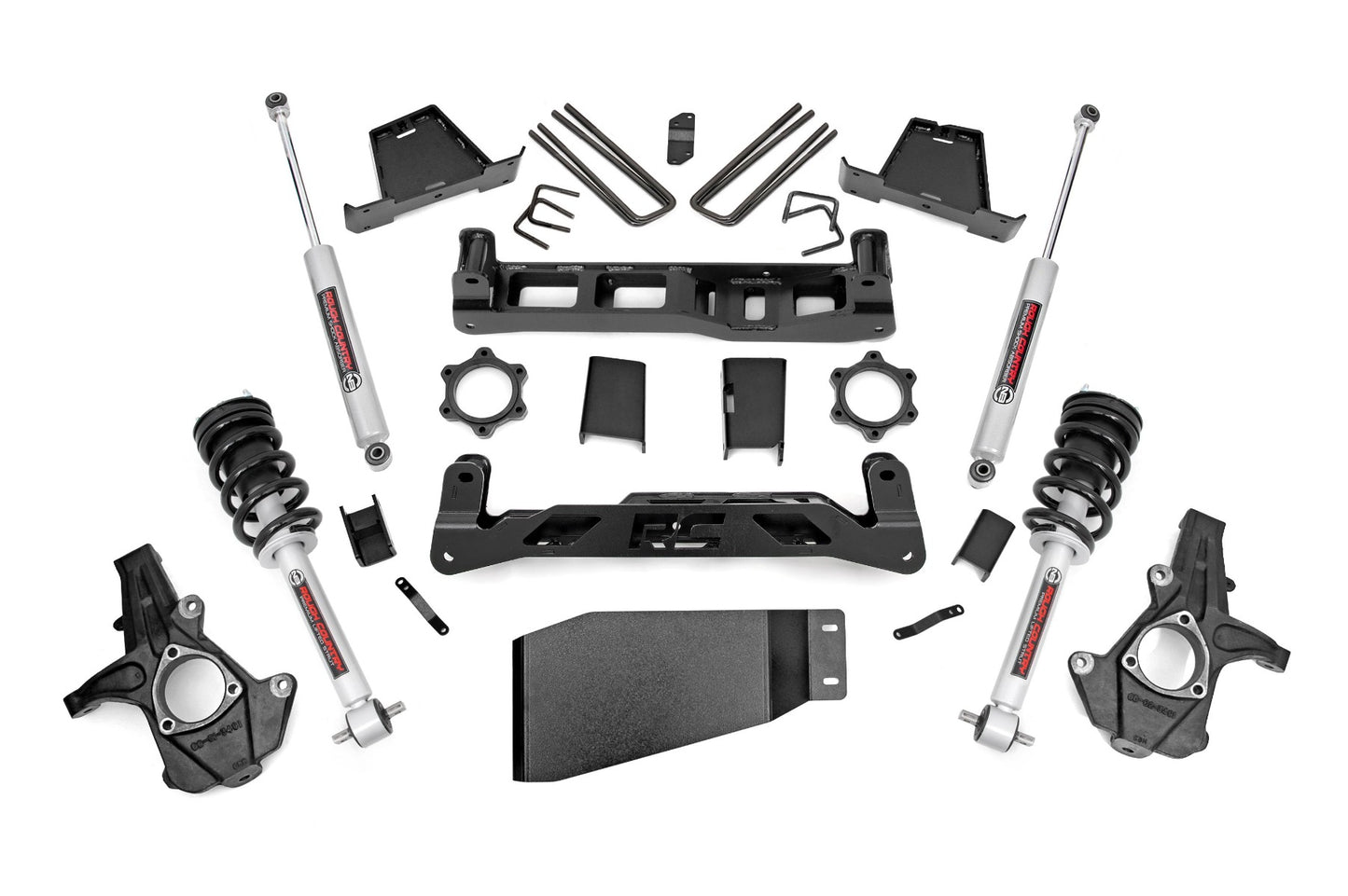 Rough Country 6.0 Inch GM Suspension Lift Kit w/ N3 Loaded Struts and Shocks Rough Country
