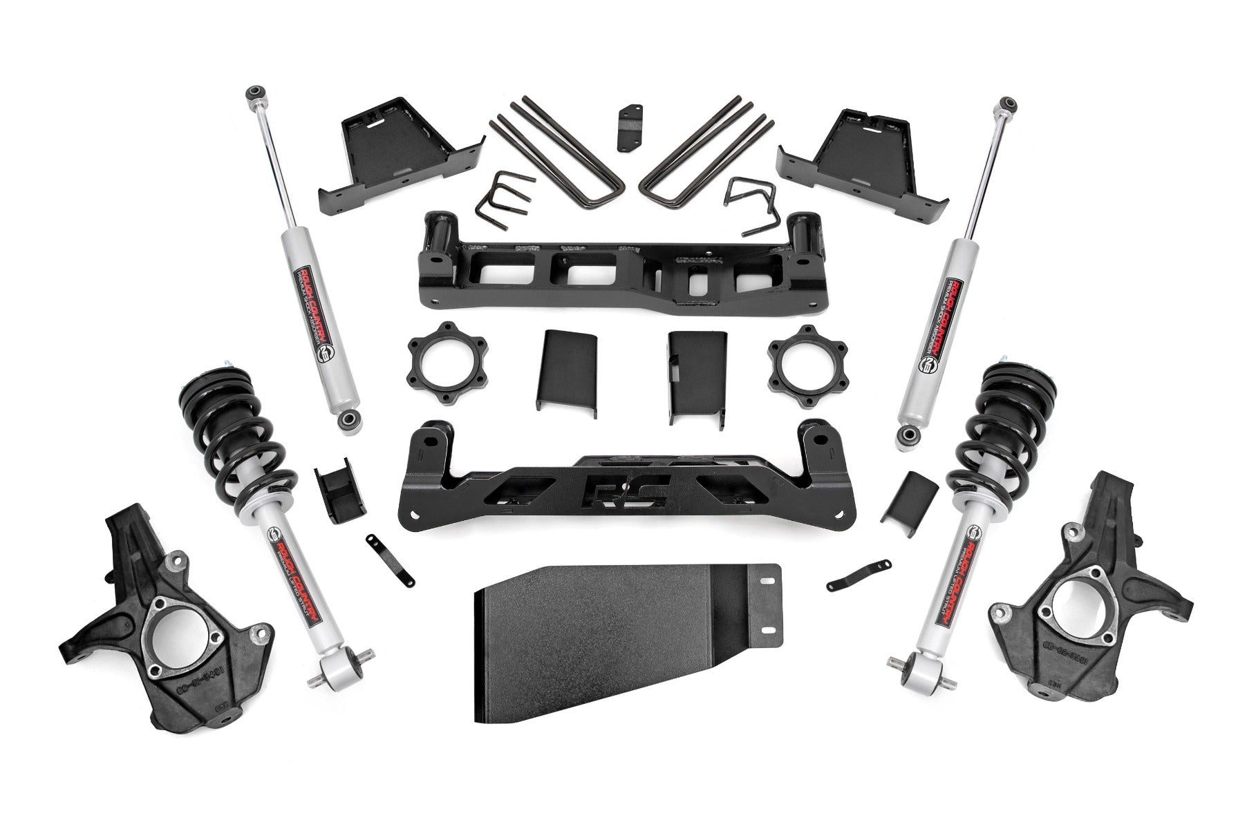 Rough Country 6.0 Inch GM Suspension Lift Kit w/ N3 Loaded Struts and Shocks Rough Country