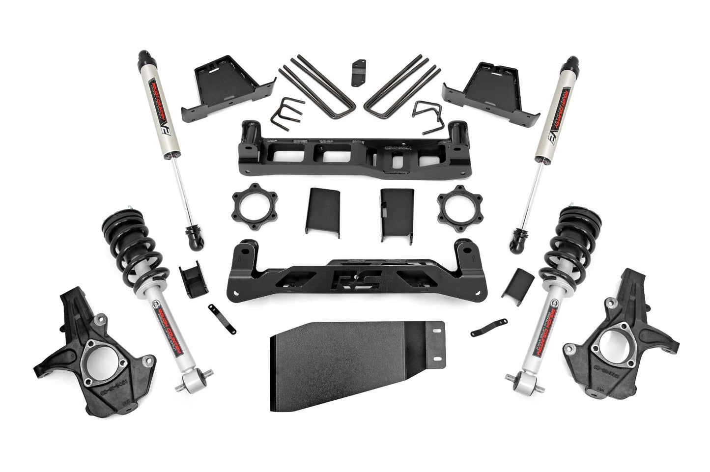 Rough Country 6.0 Inch GM Suspension Lift Kit w/ N3 Loaded Struts and V2 Shocks Rough Country