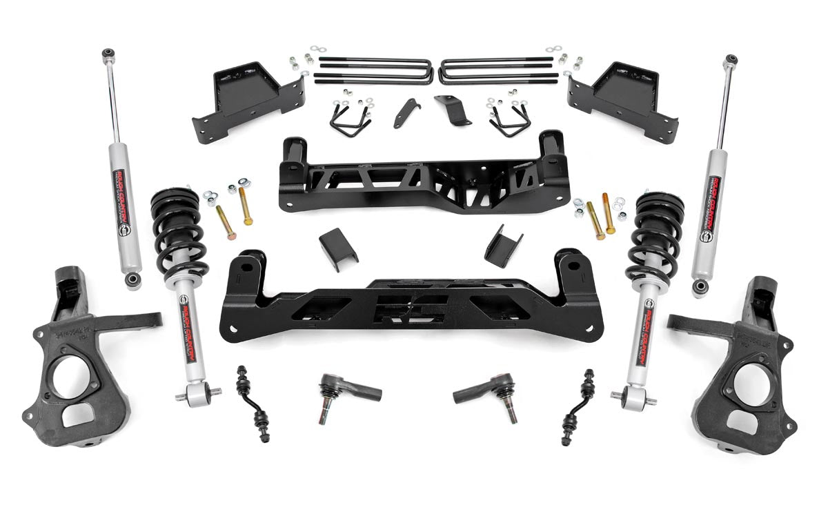 Rough Country 7 Inch Suspension Lift Kit Lifted Struts 14-18 Silverado/Sierra 1500 2WD Rough Country
