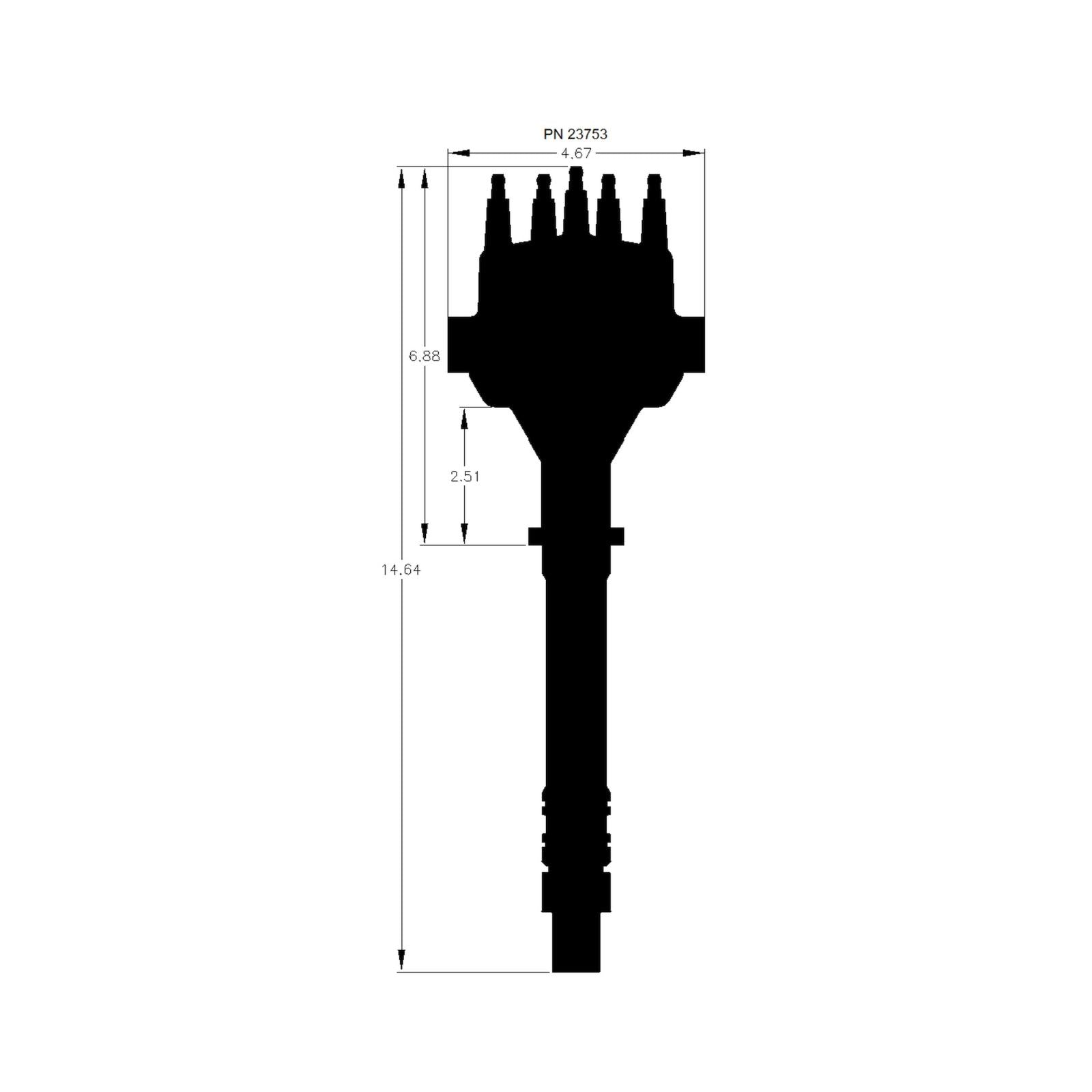 Black Chevy Small / Big Block Dual Sync Distributor Pro-Billet Dual Sync EFI Distributors Designed To Work With Holley Efi, And Other Sequential EFI Systems That Support Hall Effect Crank And Cams Sensor Inputs MSD Ignition-5