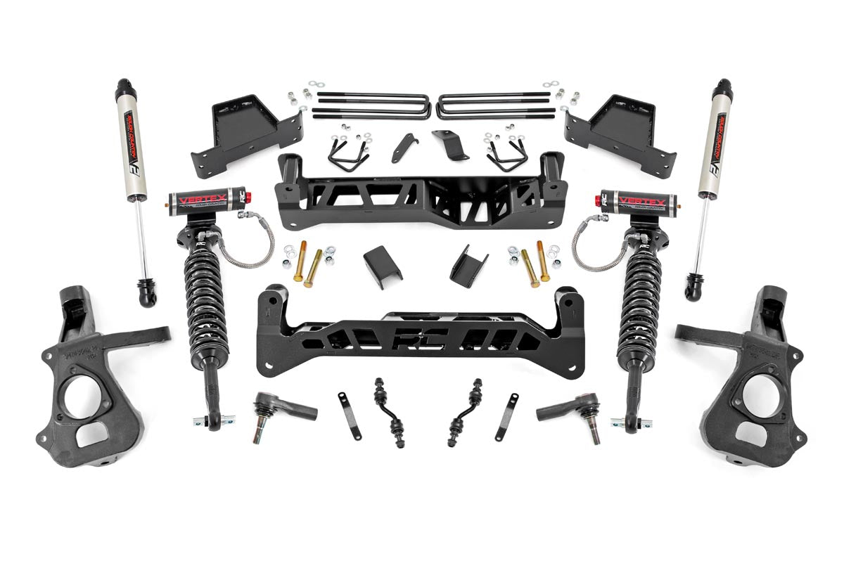 Rough Country 7 Inch Suspension Lift Kit Vertex & V2 14-18 Silverado/Sierra 1500 2WD Rough Country