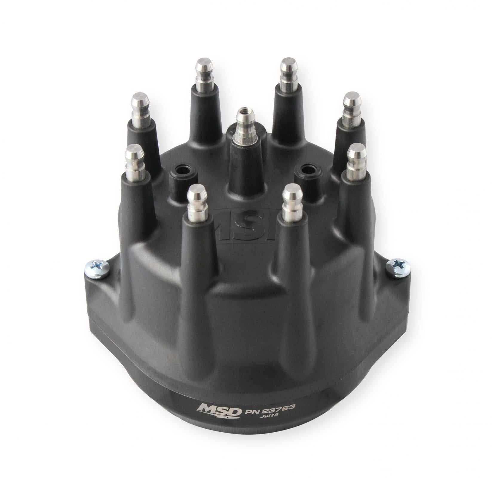 Black Chevy Tall Deck Dual Sync Distributor Pro-Billet Dual Sync EFI Distributors Designed To Work With Holley Efi, And Other Sequential EFI Systems That Support Hall Effect Crank And Cams Sensor Inputs MSD Ignition-2