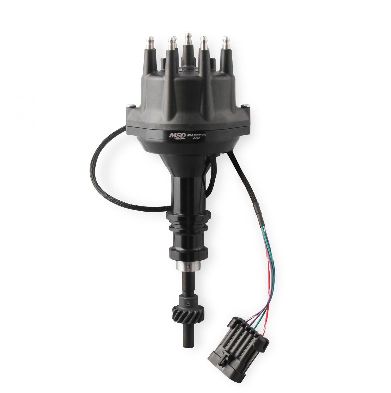 Black Ford 289, 302 Dual Sync Distributor Pro-Billet Dual Sync EFI Distributors With Steel Gear Is Designed To Work With Holley Efi, And Other Sequential EFI Systems That Support Hall Effect Crank And Cams Sensor Inputs MSD Ignition