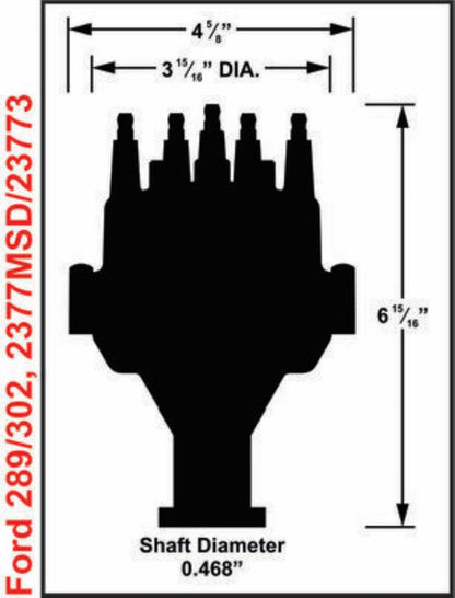 Black Ford 289, 302 Dual Sync Distributor Pro-Billet Dual Sync EFI Distributors With Steel Gear Is Designed To Work With Holley Efi, And Other Sequential EFI Systems That Support Hall Effect Crank And Cams Sensor Inputs MSD Ignition-5