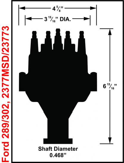 Ford 289, 302 Dual Sync Distributor Pro-Billet Dual Sync EFI Distributors With Steel Gear Is Designed To Work With Holley Efi, And Other Sequential EFI Systems That Support Hall Effect Crank And Cams Sensor Inputs MSD Ignition-5