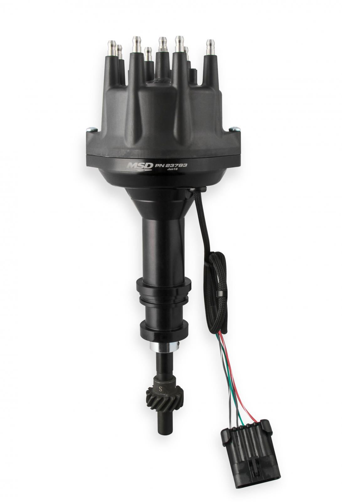 Black Ford 351W Dual Sync Distributor Pro-Billet Dual Sync EFI Distributors Designed To Work With Holley Efi, And Other Sequential EFI Systems That Support Hall Effect Crank And Cams Sensor Inputs MSD Ignition