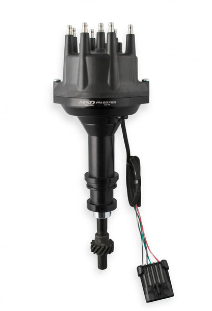 Black Ford 351W Dual Sync Distributor Pro-Billet Dual Sync EFI Distributors Designed To Work With Holley Efi, And Other Sequential EFI Systems That Support Hall Effect Crank And Cams Sensor Inputs MSD Ignition