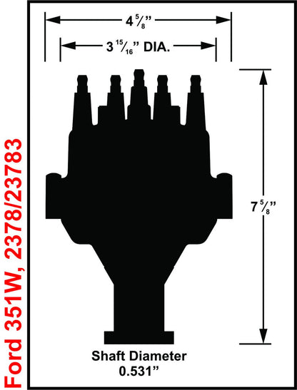 Ford 351W Dual Sync Distributor Pro-Billet Dual Sync EFI Distributors Designed To Work With Holley Efi, And Other Sequential EFI Systems That Support Hall Effect Crank And Cams Sensor Inputs MSD Ignition-4