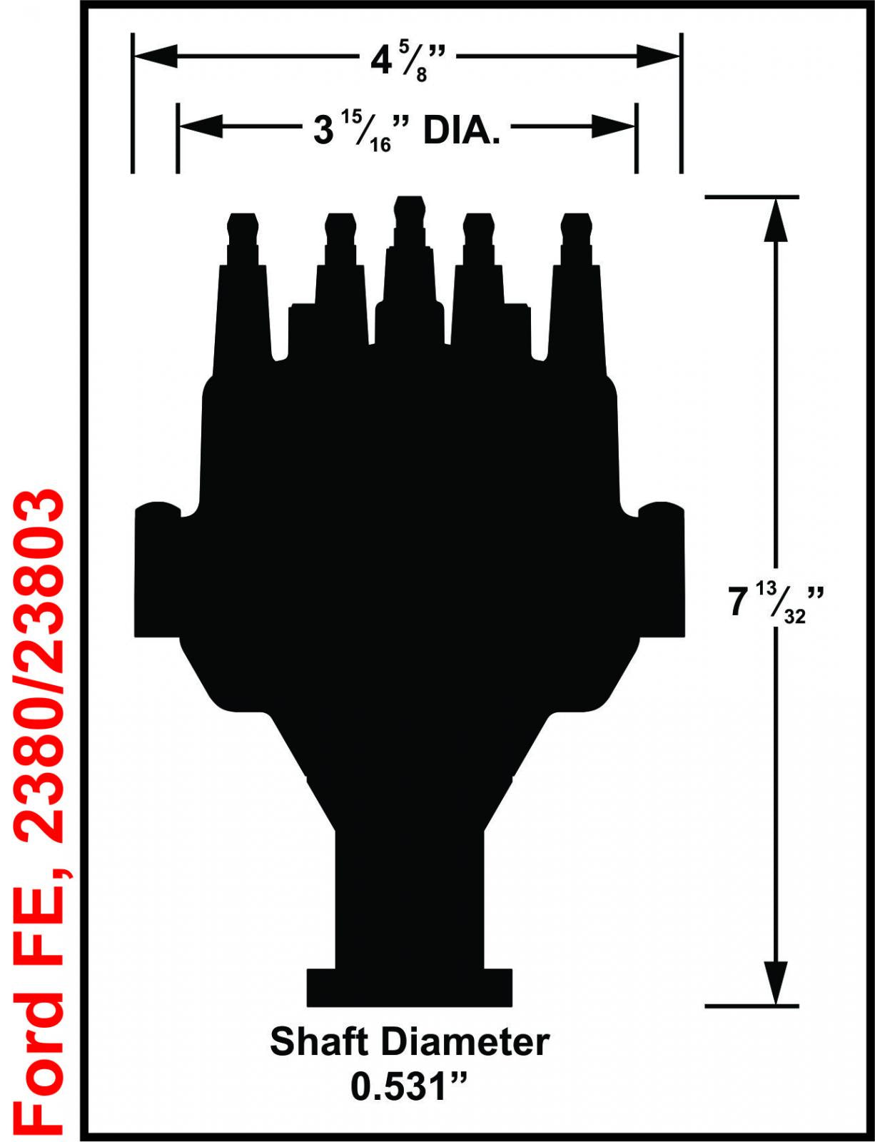 Black Ford Fe Dual Sync Distributor Pro-Billet Dual Sync EFI Distributors Designed To Work With Holley Efi, And Other Sequential EFI Systems That Support Hall Effect Crank And Cams Sensor Inputs MSD Ignition-4