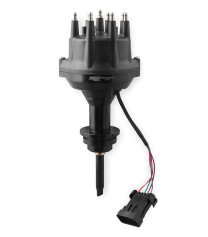 Black Chrysler 318-360 Dual Sync Distributor Pro-Billet Dual Sync EFI Distributors Designed To Work With Holley Efi, And Other Sequential EFI Systems That Support Hall Effect Crank And Cams Sensor Inputs MSD Ignition