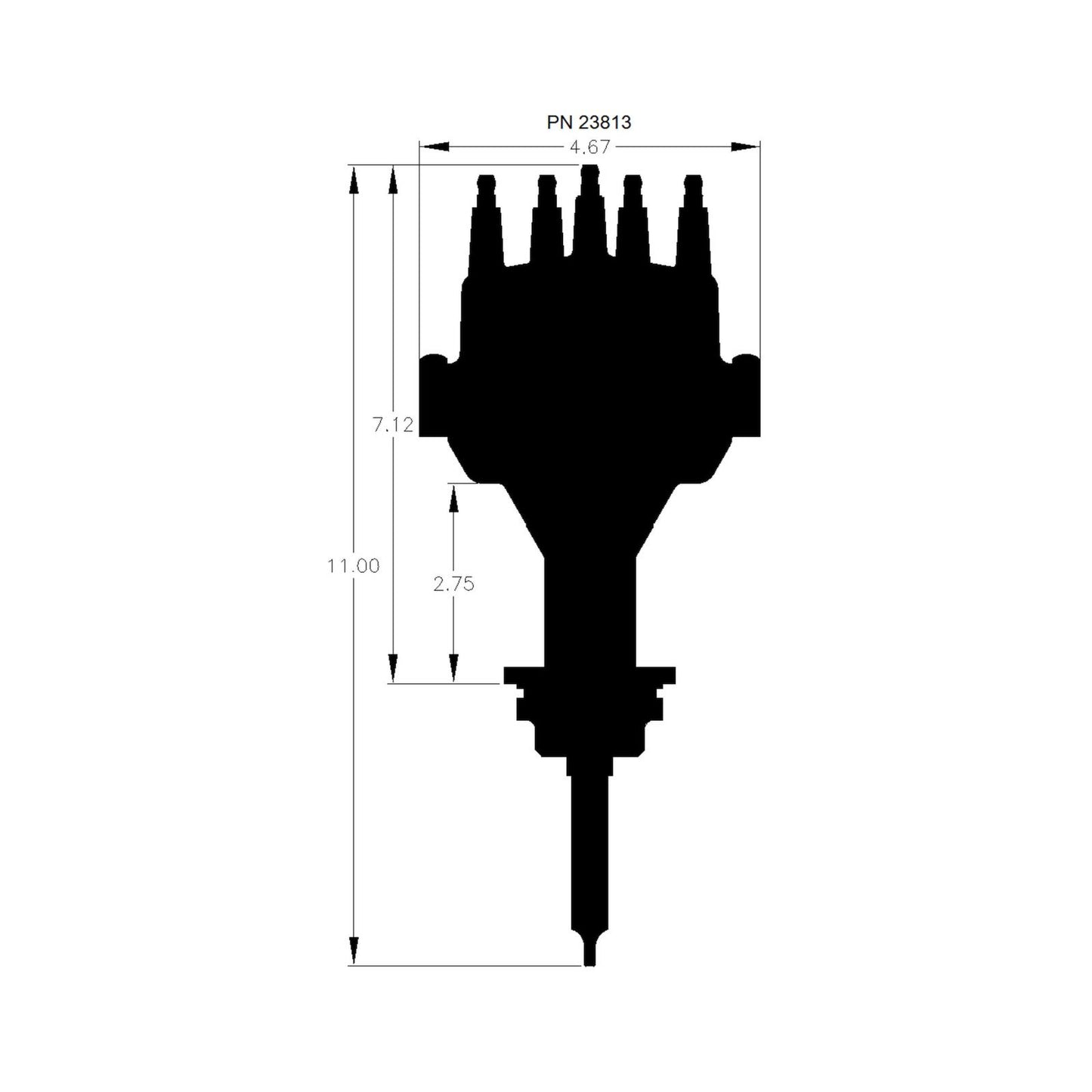 Black Chrysler 318-360 Dual Sync Distributor Pro-Billet Dual Sync EFI Distributors Designed To Work With Holley Efi, And Other Sequential EFI Systems That Support Hall Effect Crank And Cams Sensor Inputs MSD Ignition-5