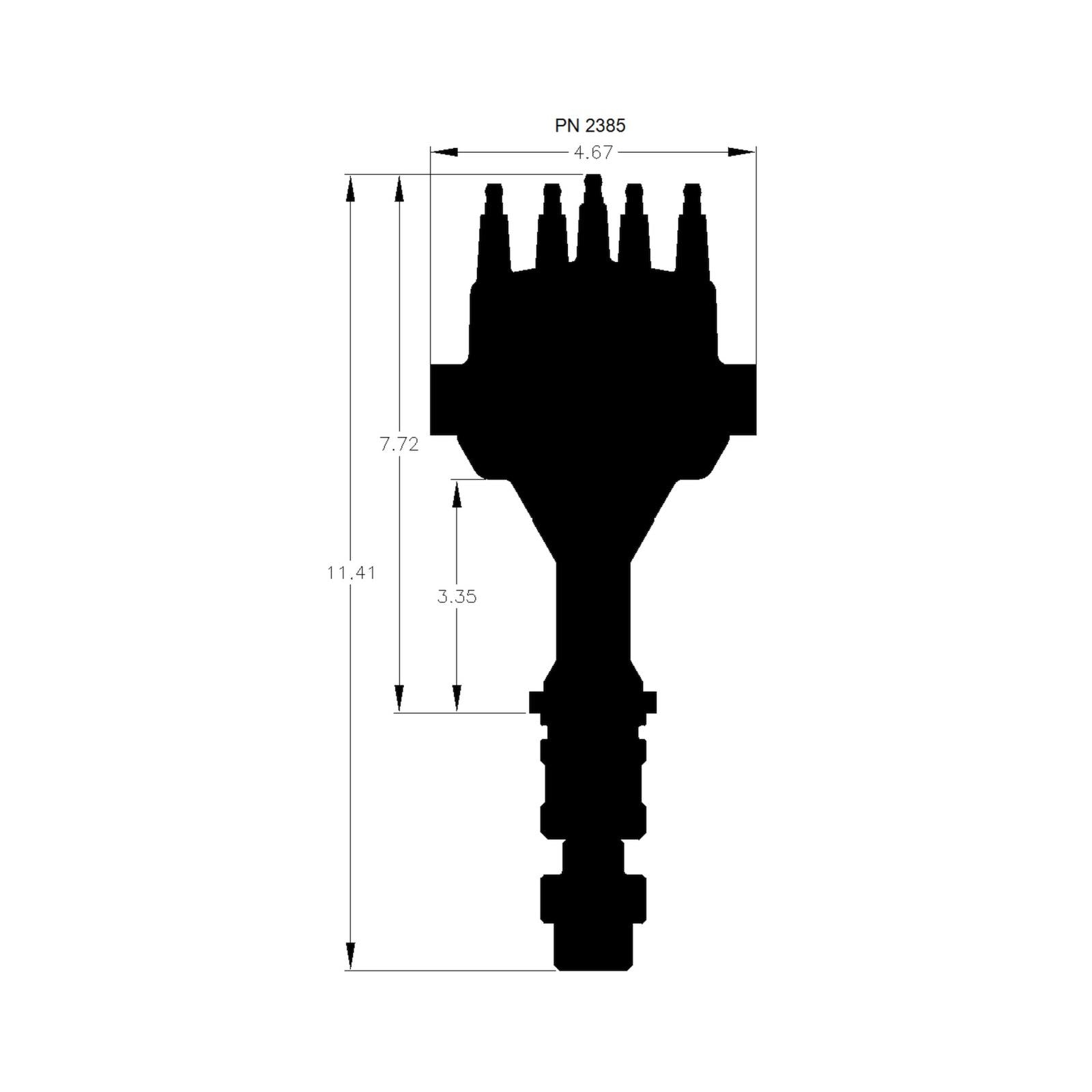 Oldsmobile V8 Dual Sync Distributor Pro-Billet Dual Sync EFI Distributor Fits Olds 260, 307, 330, 350, 400, 403, 425 And 455 MSD Ignition