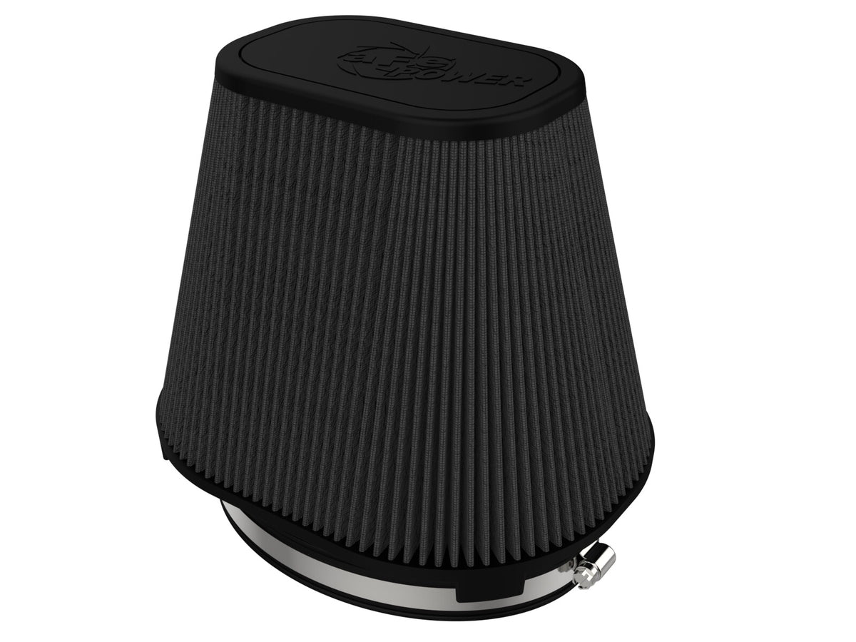 Track Series Intake Replacement Air Filter w/ Black Pro 5R Media (7-1/2x5-1/2) Inch F x (9-1/4x7-1/4) Inch B x (6x4) Inch T x 7 Inch H aFe Power