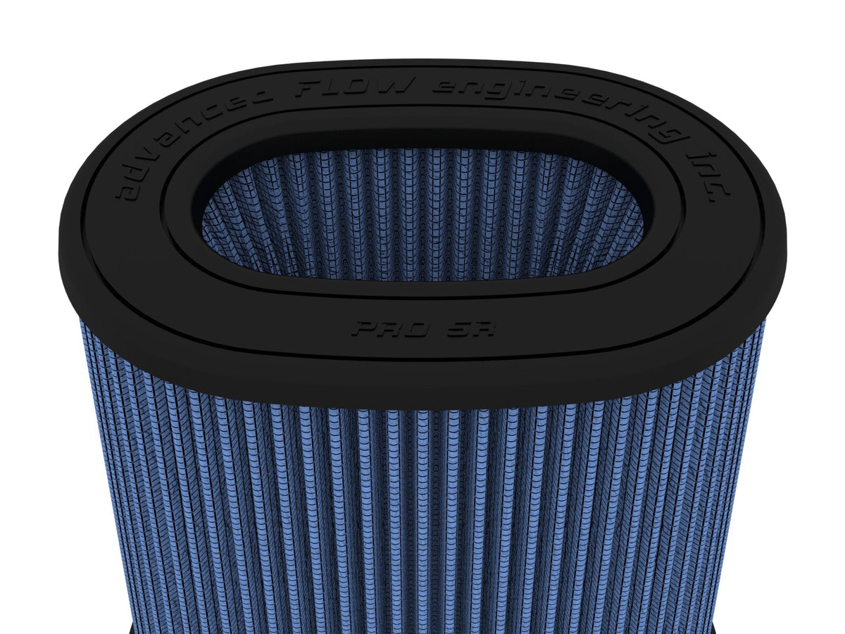 Momentum Intake Replacement Air Filter w/ Pro 5R Media (6-3/4x4-3/4) Inch F X (8-1/4x6-1/4) Inch B X (7-1/4x5) Inch T (Inverted) X 9 Inch H aFe Power-3