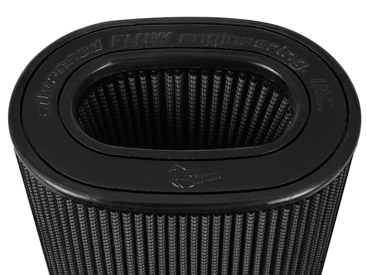 Momentum Intake Replacement Air Filter w/ Black Pro 5R Media (Pair) (6 x 4) Inch F x (8-1/4 x 6-1/4) Inch B x (7-1/4 x 5) Inch T (Inverted) x 10 Inch H aFe Power-3