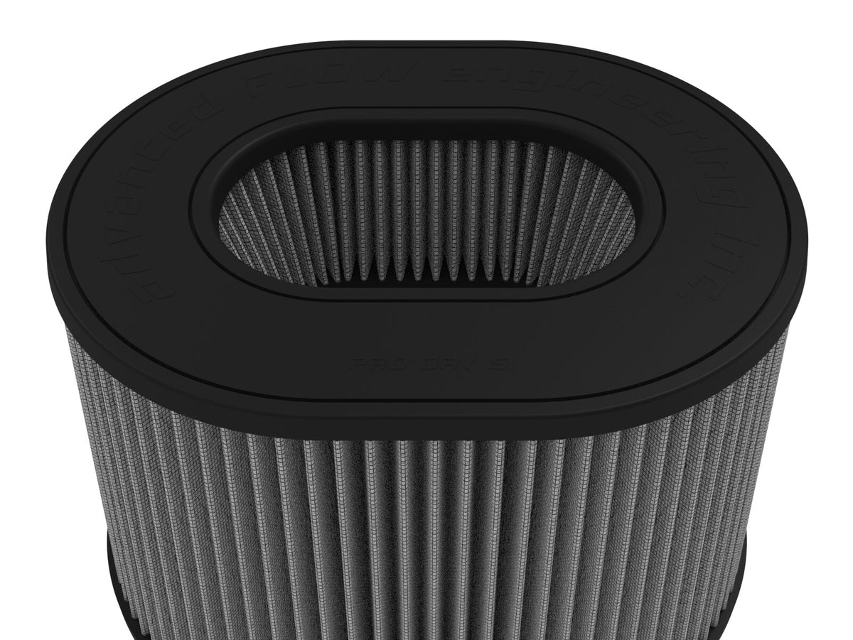 Magnum Force Intake Replacement Air Filter w/ Pro Dry S Media 5-1/2 Inch F x (12-1/4x9-3/4) Inch B x (11-1/4x8-3/4) Inch T (Inverted) x 8 Inch H aFe Power-3
