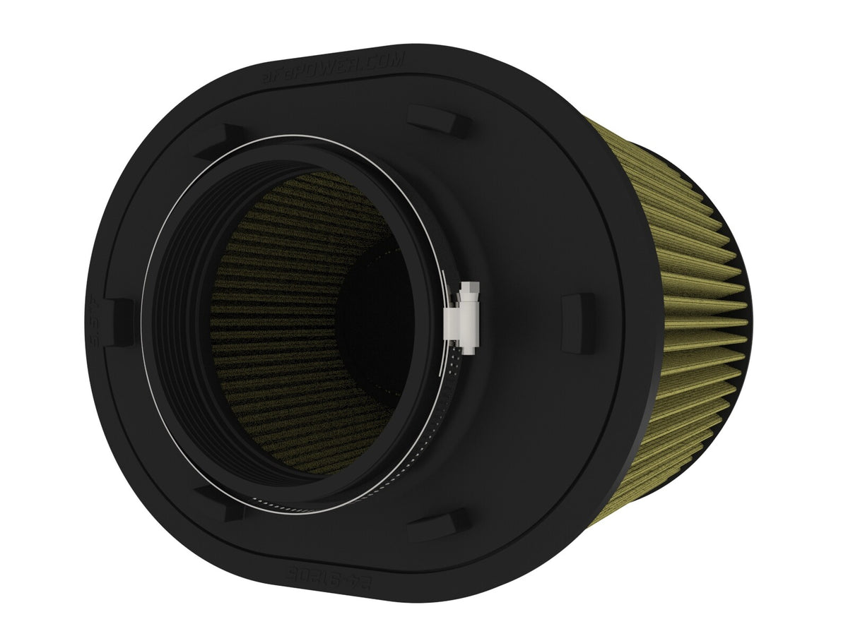 Magnum Force Intake Replacement Air Filter w/ Pro Guard 7 Media 5-1/2 Inch F x (12-1/4x9-3/4) Inch B x (11-1/4x8-3/4) Inch T (Inverted) x 8 Inch H aFe Power-1