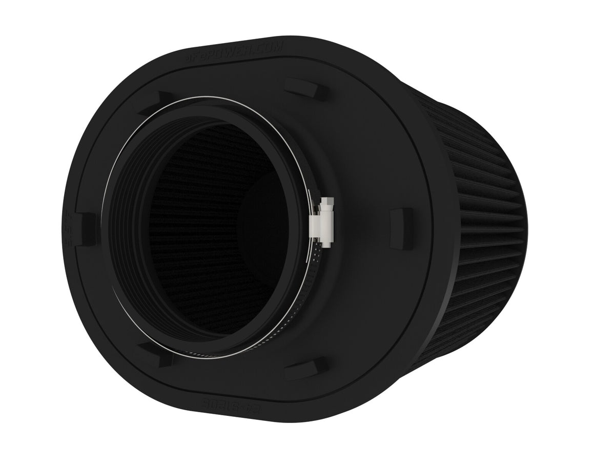 Magnum Force Intake Replacement Air Filter w/ Black Pro 5R Media 5-1/2 Inch F x (12-1/4x9-3/4) Inch B x (11-1/4x8-3/4) Inch T (Inverted) x 8 Inch H aFe Power-1