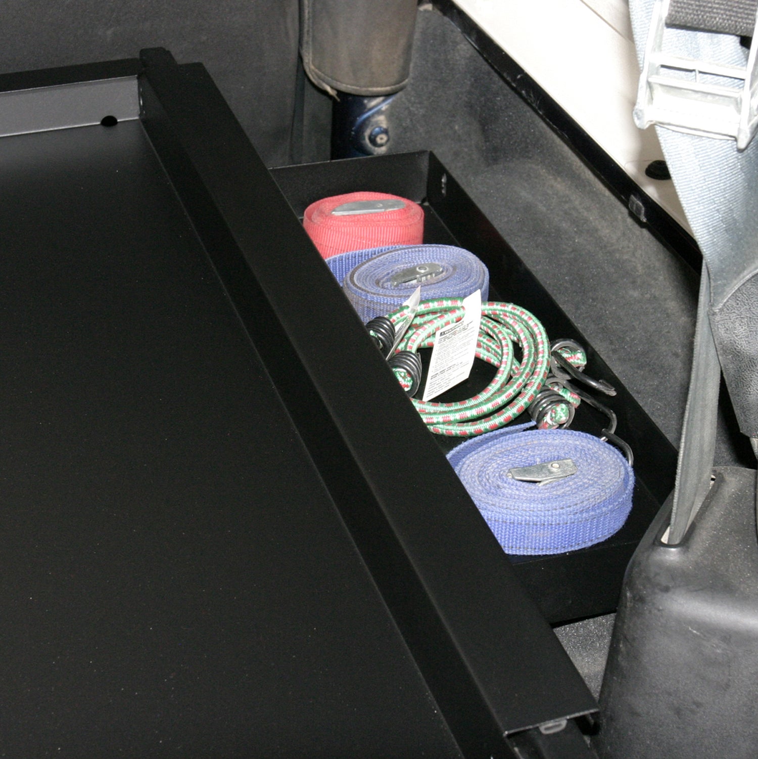 Deluxe Cargo Enclosure - 87-95 Wrangler YJ / 97-06 Wrangler TJ Rear Seats Must Be Removed Black Products Tuffy Security-3