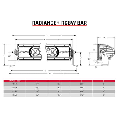 Radiance Plus 40 Inch RGBW Light Bar Rigid Industries-2