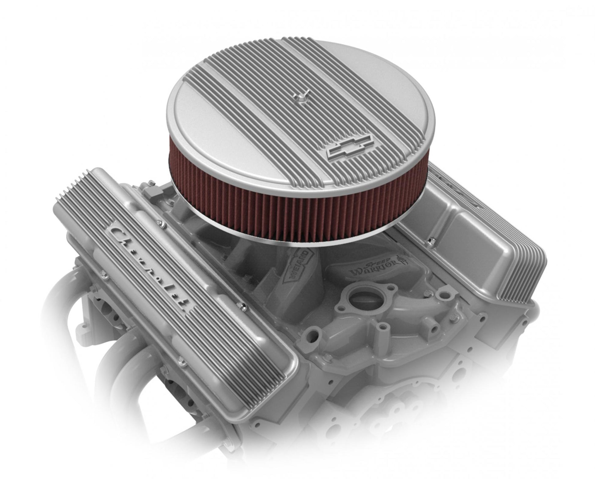 GM Licensed Vintage Series SBC Valve Covers GM Style Finned Script Perimeter Bolt Valve Cover Pair SBC Holley-5