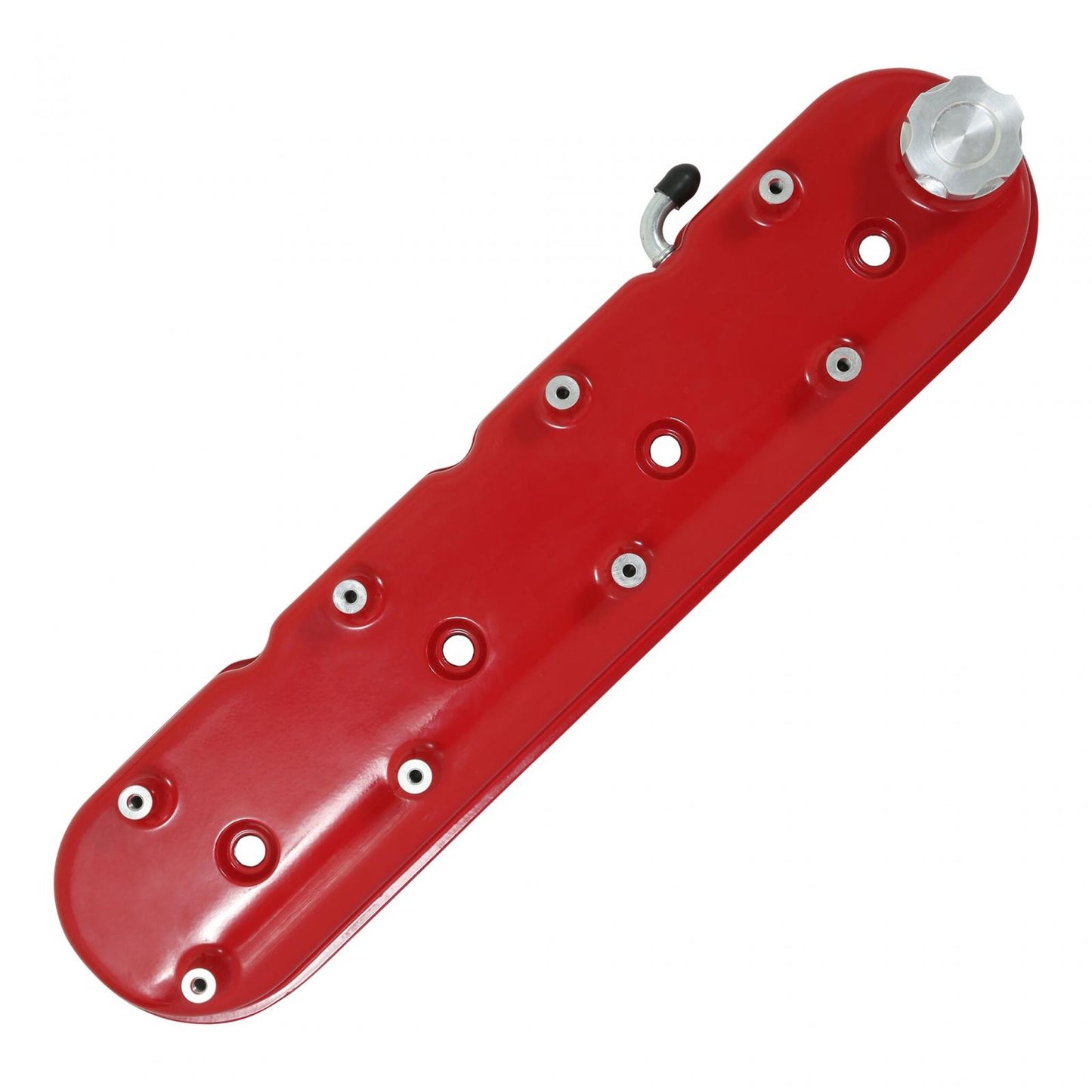Tall LS Valve Covers Gloss Red Tall LS Valve Covers W/ Coil Mounting Posts, Cast Aluminum Gloss Red Holley-4