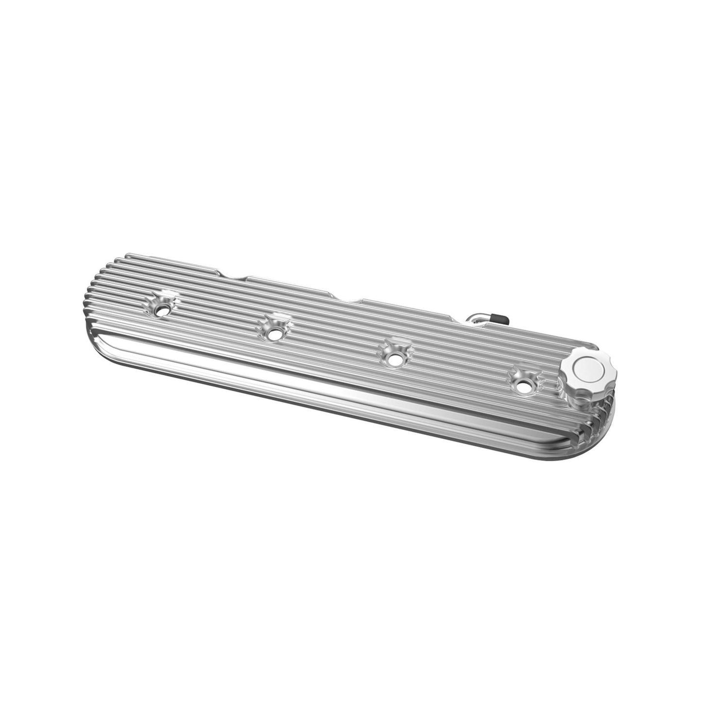 Vintage Series Finned LS Valve Covers, Standard Height Polished Vintage Series Standard Height LS Valve Covers, Cast Aluminum Polished Finish Holley-1