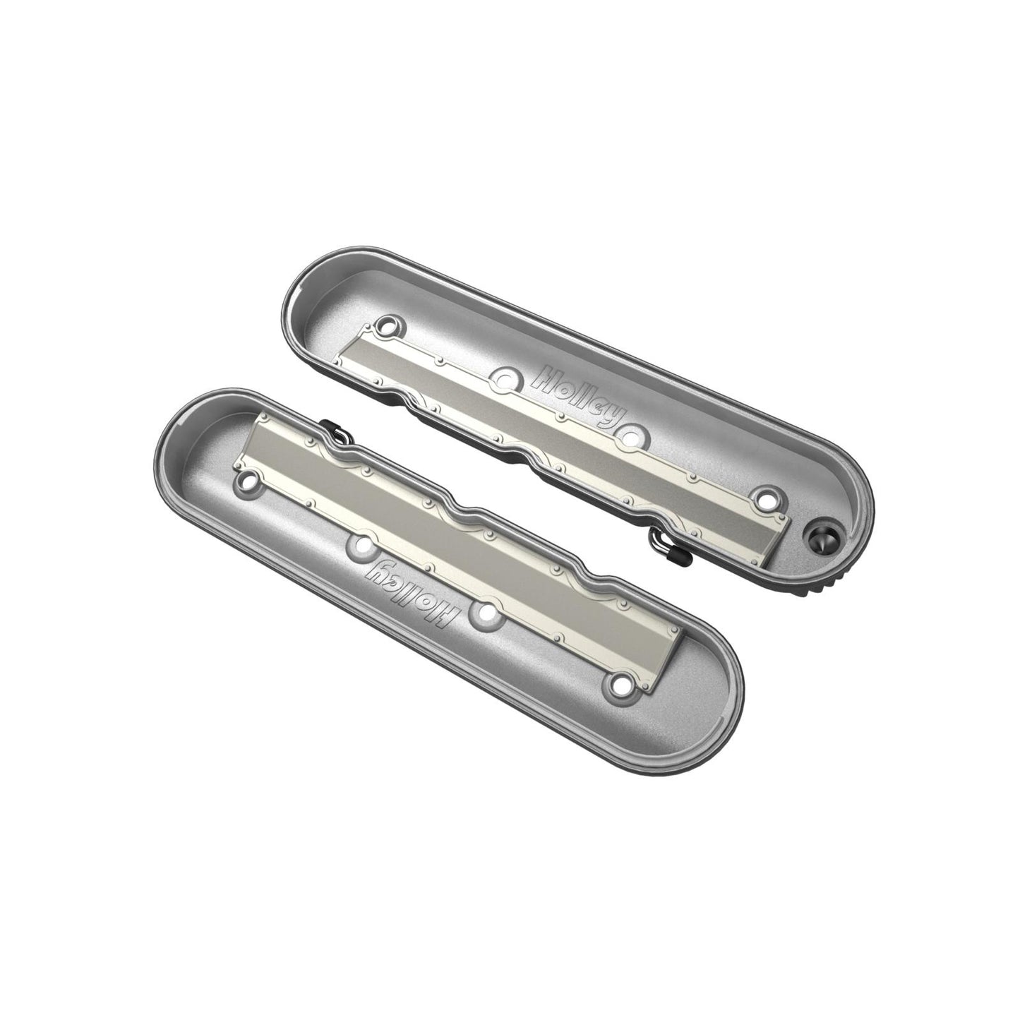 Vintage Series Finned LS Valve Covers, Standard Height Polished Vintage Series Standard Height LS Valve Covers, Cast Aluminum Polished Finish Holley-4