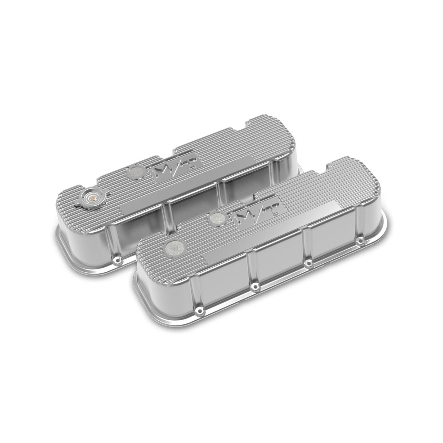 Tall M/T Valve Covers for Big Block Chevy Engines Cast Aluminum Tall M/T Valve Cover for BBC Engines, Natural Finish Holley-4