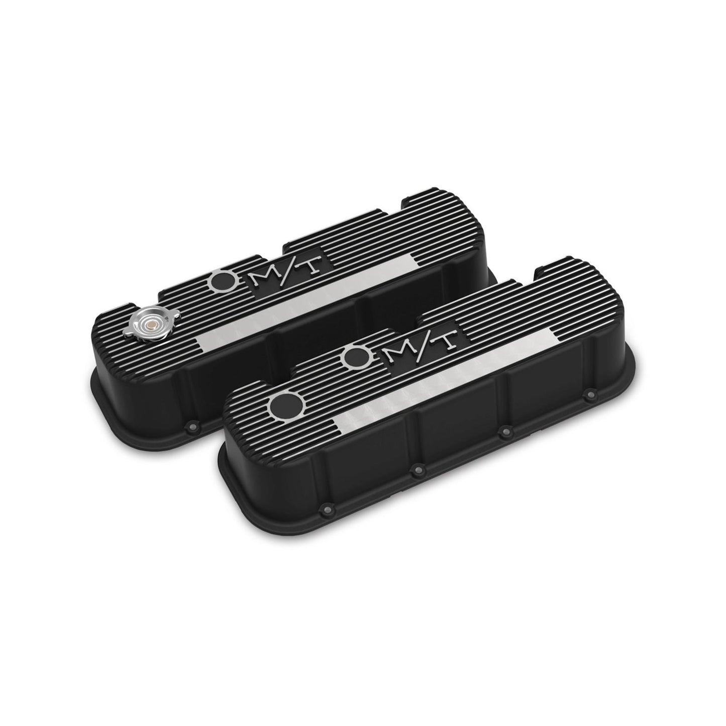 Tall M/T Valve Covers for Big Block Chevy Engines Cast Aluminum Tall M/T Valve Cover for BBC Engines, Natural Finish Holley