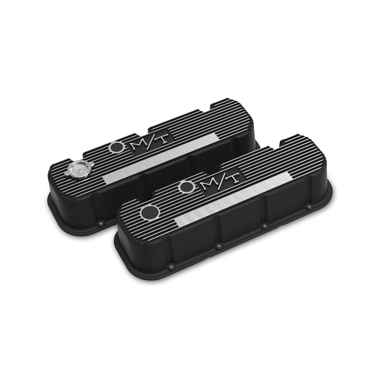 Tall M/T Valve Covers for Big Block Chevy Engines Cast Aluminum Tall M/T Valve Cover for BBC Engines, Natural Finish Holley