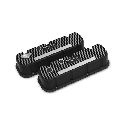 Tall M/T Valve Covers for Big Block Chevy Engines Cast Aluminum Tall M/T Valve Cover for BBC Engines, Natural Finish Holley