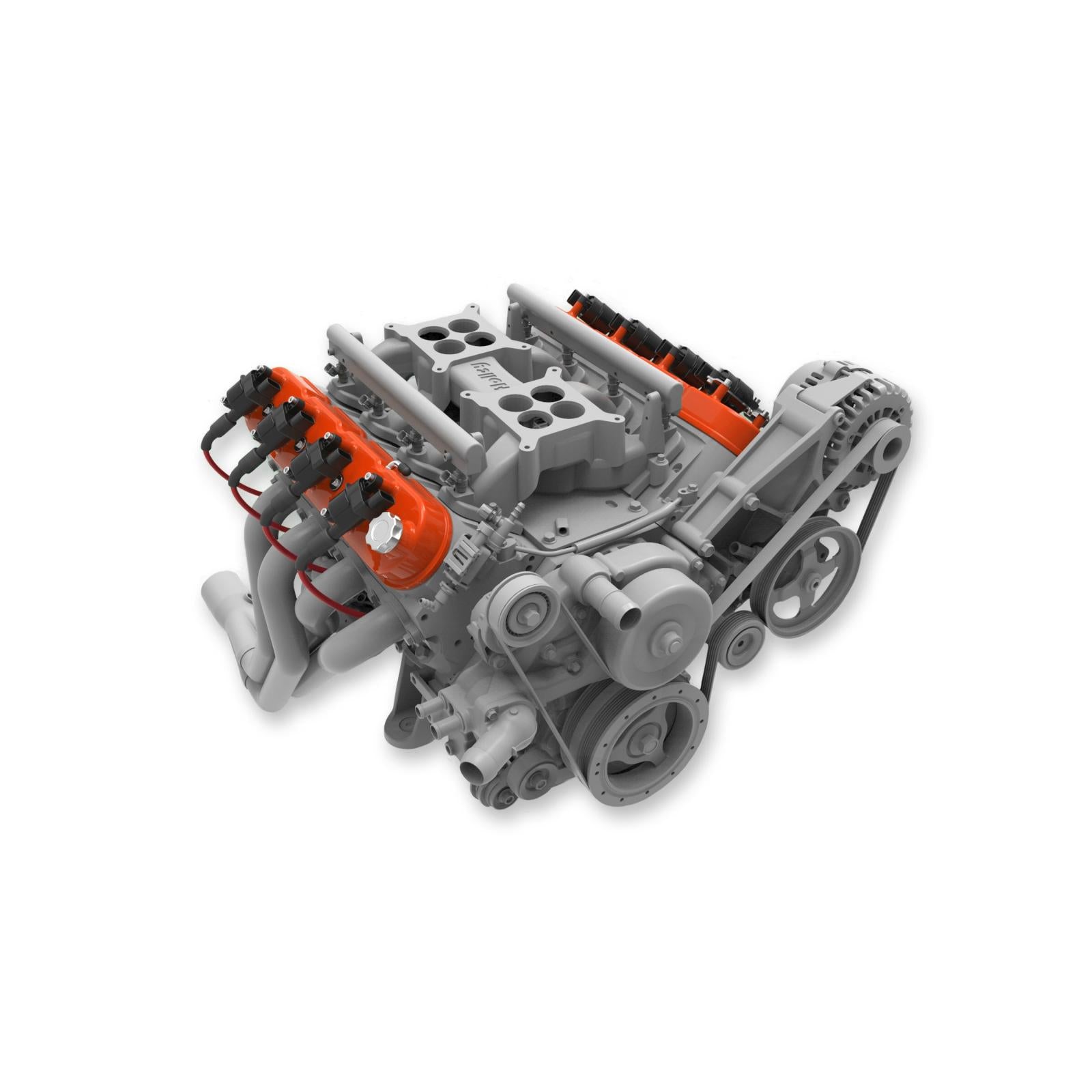 Tall LS Valve Covers Factory Orange Tall LS Valve Covers W/ Coil Mounting Posts, Cast Aluminum Factory Orange Holley-2