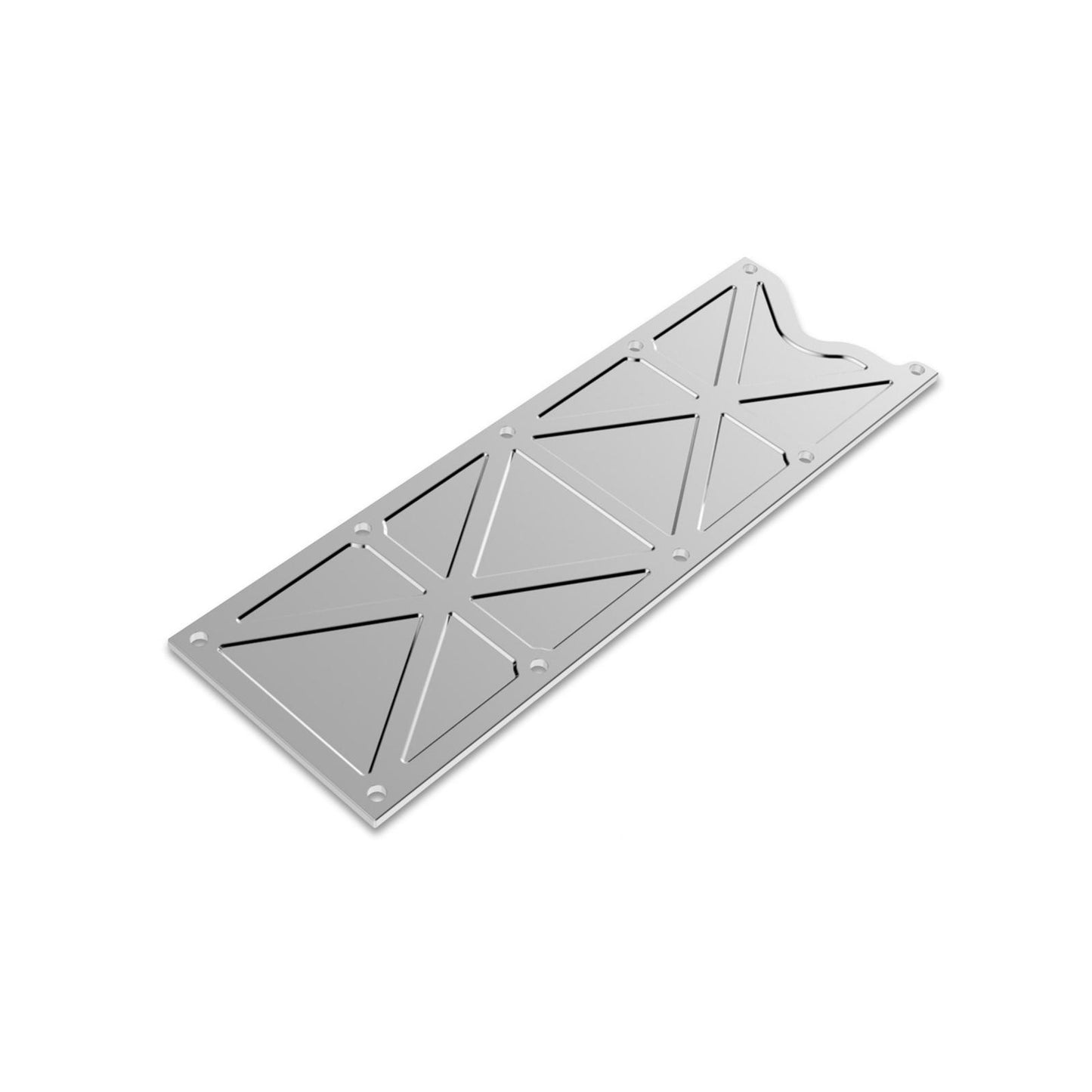 LS Valley Cover Trussed GM LS1/LS6 Finned Valley Cover, Natural Billet Holley