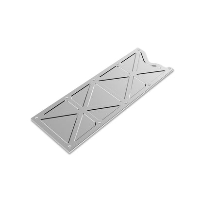 LS Valley Cover Trussed GM LS1/LS6 Finned Valley Cover, Natural Billet Holley