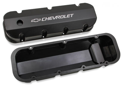 GM Licensed Valve Cover Track Series BBC Fabricated Aluminum 1965-2000 Chevrolet 396-454 Big Block 1/4 Thick Billet Rail Holley-1